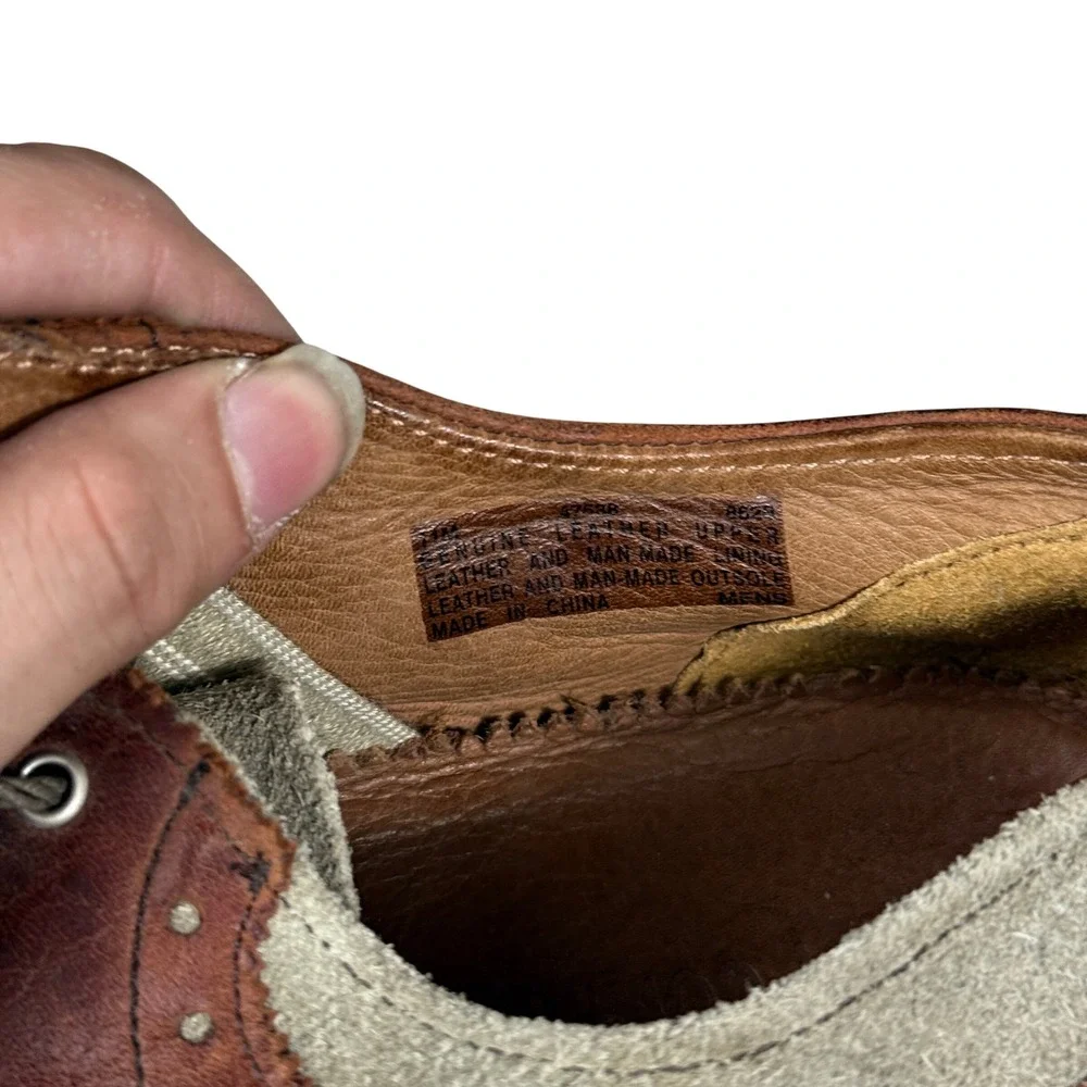 Timberland Earthkeepers Saddle Oxford Mens 10 Brown Grey Leather Suede Brogue